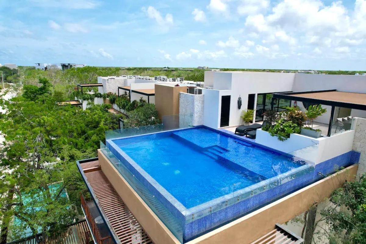 Villa Loft increíble king size Alberca infinita,Gym en medio de la selva Tulum Esterno foto